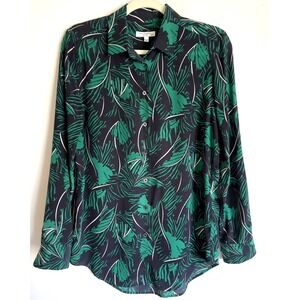 Equipment‎ Femme Essential in Eclipse Palm Frond Silk Button Down Shirt XS $278